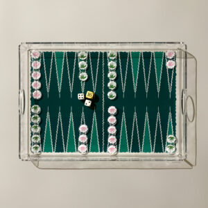 Le plateau de bakgammon vert