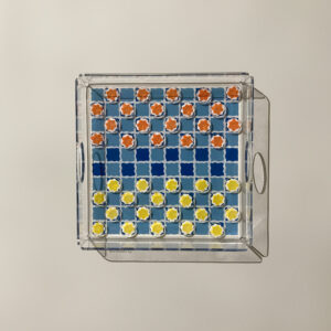 Le jeu de dames bleu